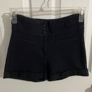 Black high waisted shorts